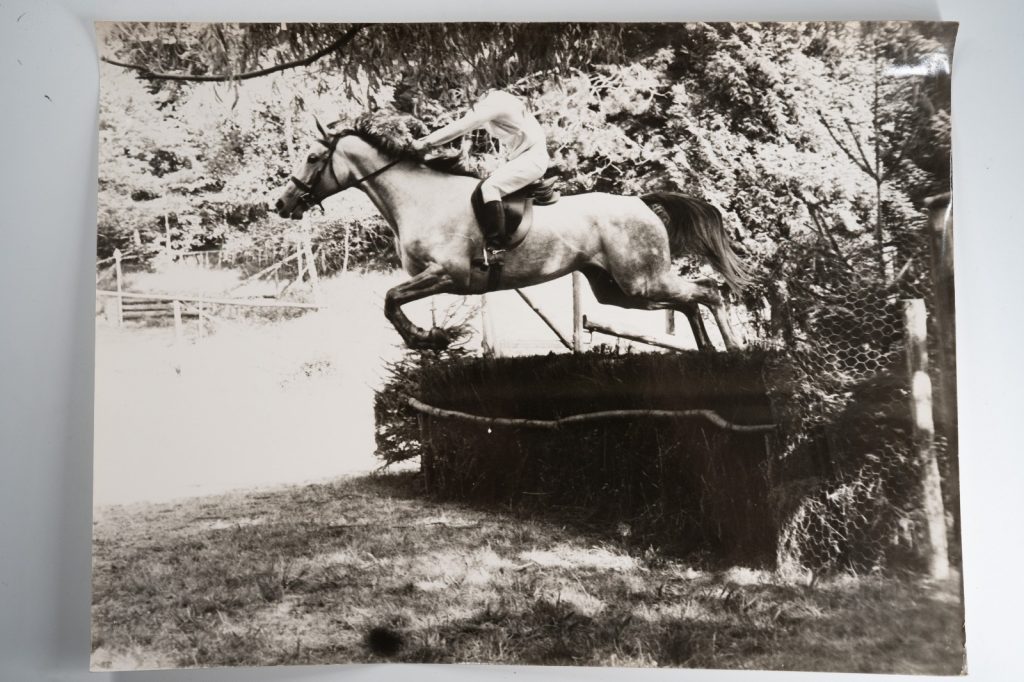 PHOTO Argentique France Equitation cheval saut d'obstacles 1970 30X40cm