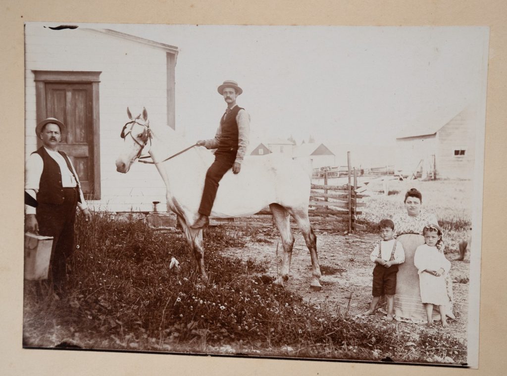 PHOTO citrate états unis Homme à cheval fermier 13X18cm 1900
