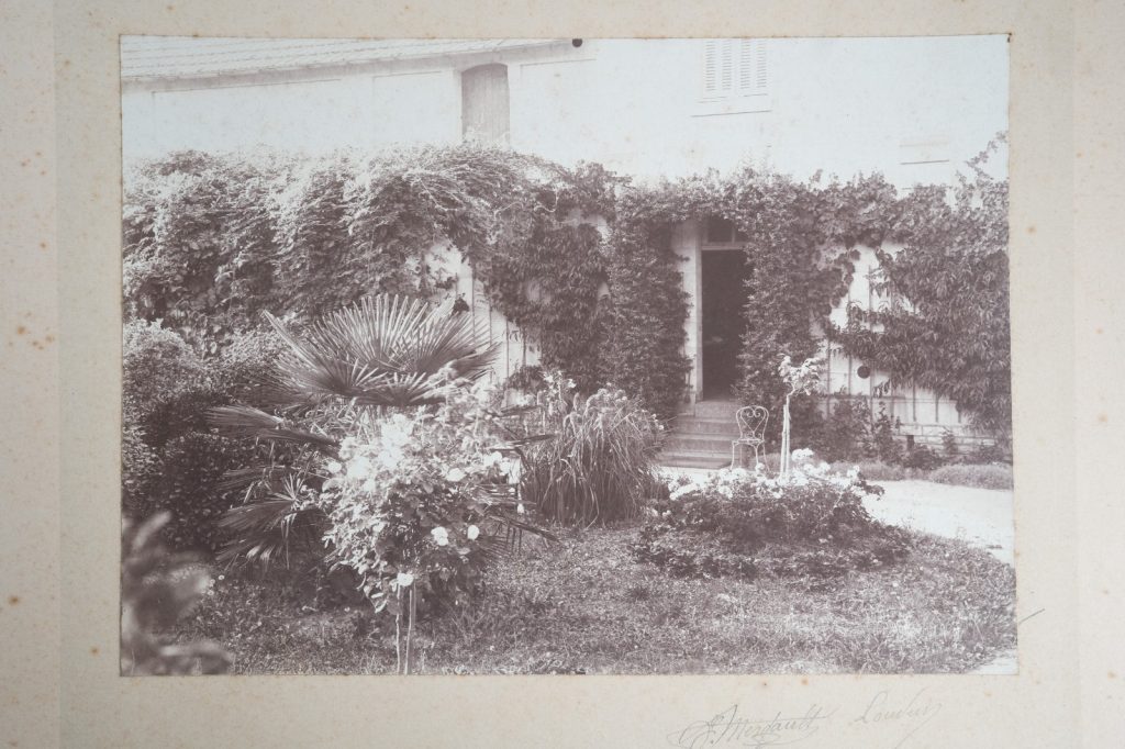 PHOTO Albumine France Maison bourgeoise Loudun? Emmanuel Mergault 17x23CM 1890