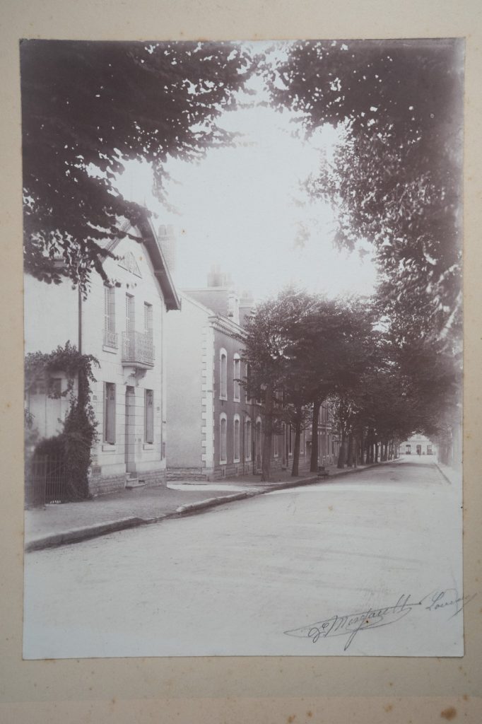PHOTO Albumine France Maison bourgeoise Loudun? Emmanuel Mergault 17x23CM 1890