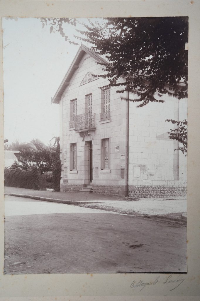 PHOTO Albumine France Maison bourgeoise Loudun? Emmanuel Mergault 17x23CM 1890
