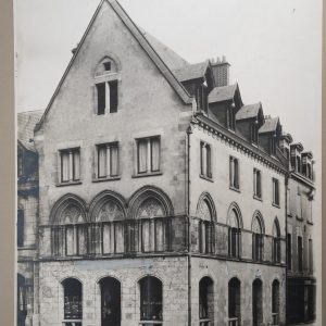 TIRAGE PHOTO Argentique France Chartres maison du XIIIe siècle 29X40cm 1930
