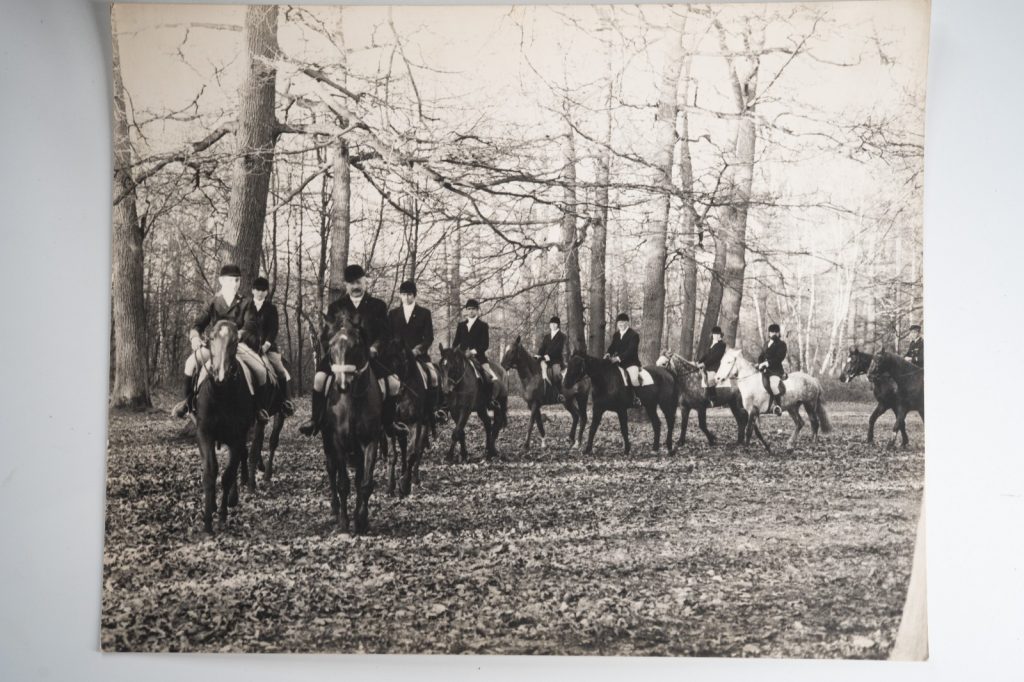 PHOTO Argentique France chasse à courre vénerie cheval 24X29cm 1970