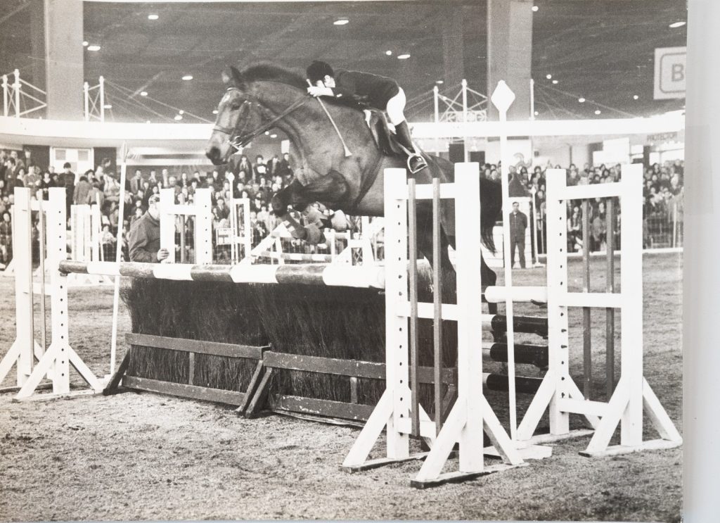 PHOTO Argentique France Equitation cheval saut d'obstacles 18X24cm 1970