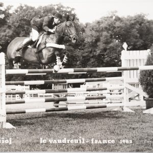 PHOTO Argentique	France	Equitation cheval saut d'obstacles	18X24cm	1970