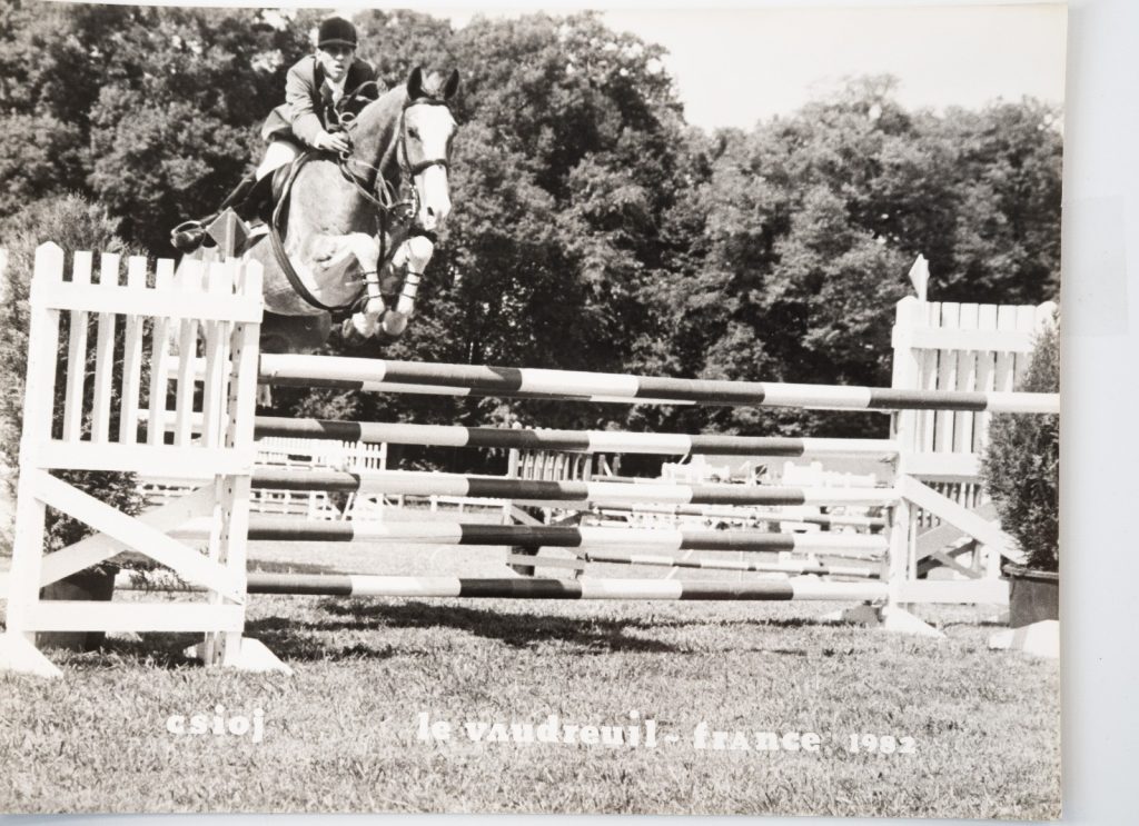 PHOTO Argentique France Equitation cheval saut d'obstacles 18X24cm 1970