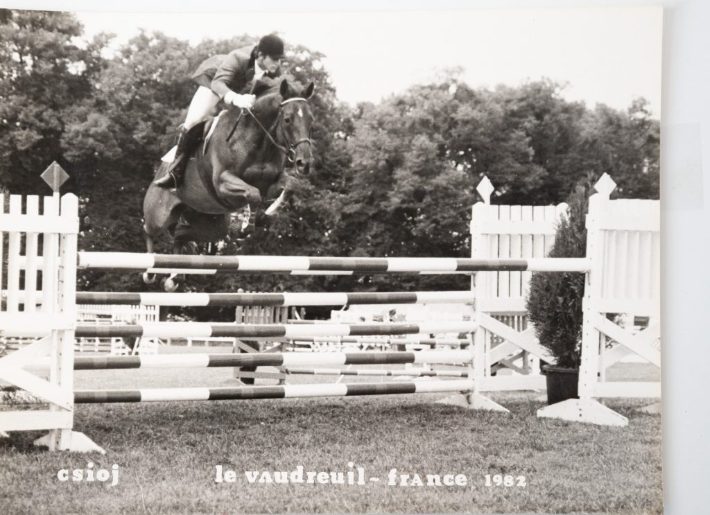PHOTO Argentique France Equitation cheval saut d'obstacles 18X24cm 1970