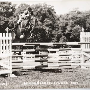 PHOTO Argentique	France	Equitation cheval saut d'obstacles	18X24cm	1970