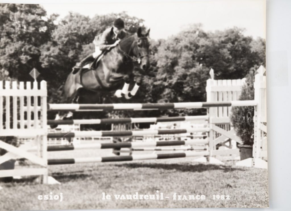 PHOTO Argentique France Equitation cheval saut d'obstacles 18X24cm 1970