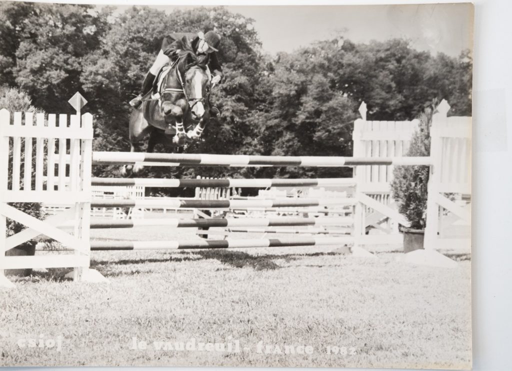 PHOTO Argentique France Equitation cheval saut d'obstacles 18X24cm 1970