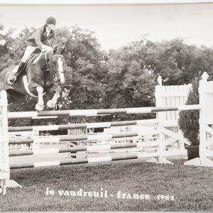 PHOTO Argentique	France	Equitation cheval saut d'obstacles	18X24cm	1970