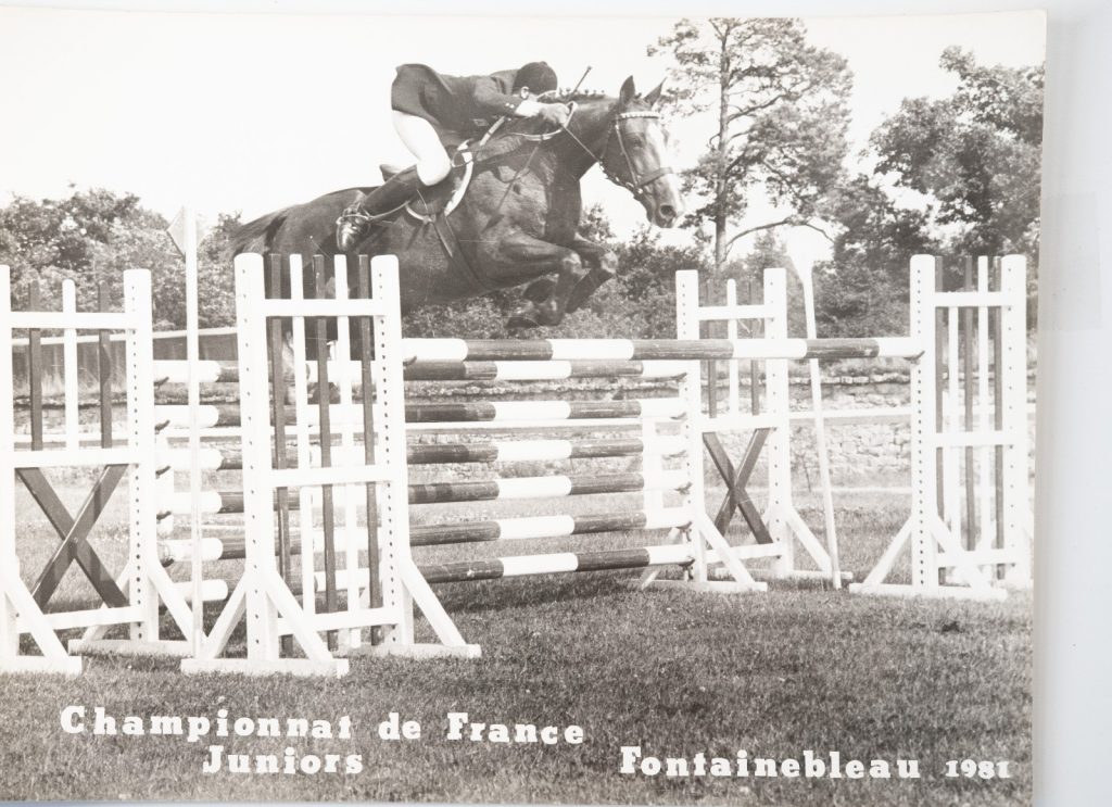 PHOTO Argentique France Equitation cheval saut d'obstacles 18X24cm 1970