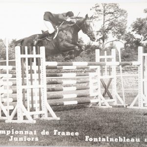 PHOTO Argentique	France	Equitation cheval saut d'obstacles	18X24cm	1970