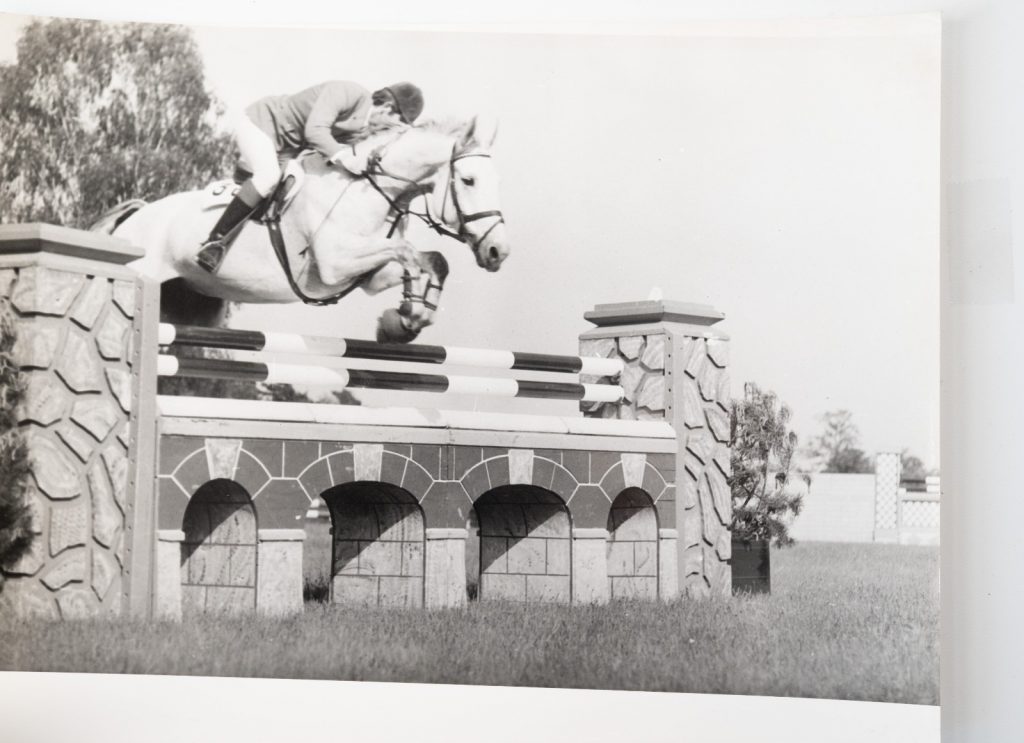 PHOTO Argentique France Equitation cheval saut d'obstacles 18X24cm 1970