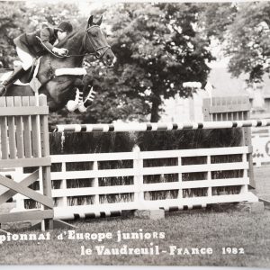 PHOTO Argentique	France	Equitation cheval saut d'obstacles	18X24cm	1970