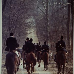 PHOTO Argentique	France	chasse à courre vénerie cheval 24x30cm	1970