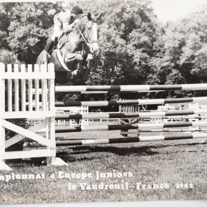 PHOTO Argentique	France	Equitation cheval saut d'obstacles	18X24cm	1970