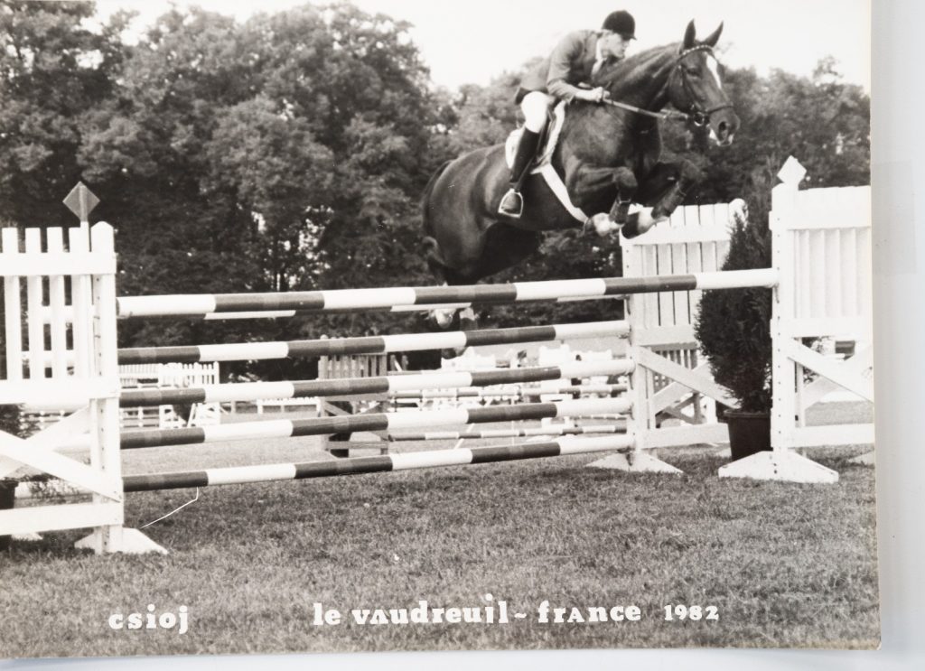 PHOTO Argentique France Equitation cheval saut d'obstacles 18X24cm 1970
