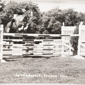 PHOTO Argentique France Equitation cheval saut d'obstacles 18X24cm 1970