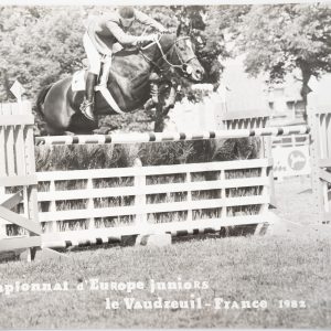 PHOTO Argentique France Equitation cheval saut d'obstacles 18X24cm 1970