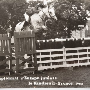 PHOTO Argentique France Equitation cheval saut d'obstacles 18X24cm 1970