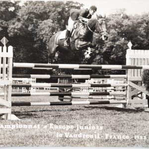 PHOTO Argentique France Equitation cheval saut d'obstacles 18X24cm 1970