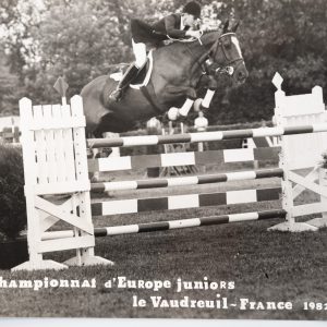 PHOTO Argentique France Equitation cheval saut d'obstacles 18X24cm 1970