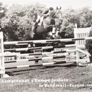 PHOTO Argentique France Equitation cheval saut d'obstacles 18X24cm 1970