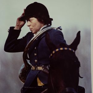 PHOTO Argentique	France	chasse à courre vénerie cheval portrait 24x30cm	1970