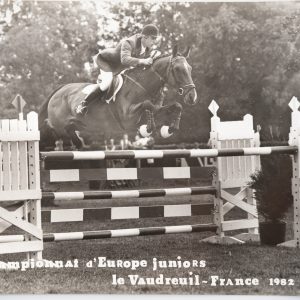 PHOTO Argentique France Equitation cheval saut d'obstacles 18X24cm 1970