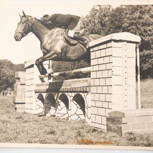 PHOTO Argentique	France	Equitation cheval saut d'obstacles	18X24cm	1950