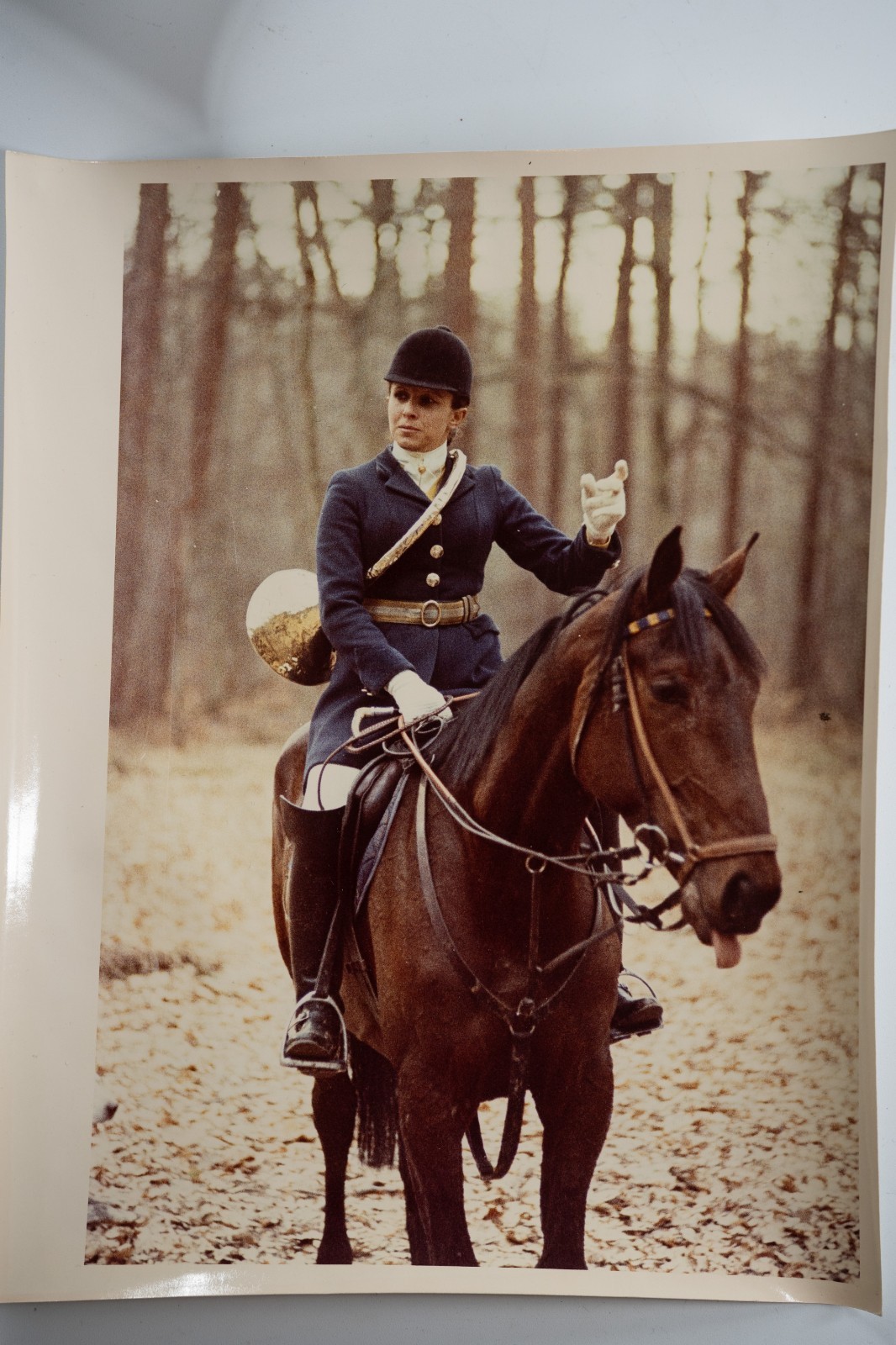 PHOTO Argentique France chasse à courre vénerie cheval 20X30cm 1970