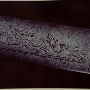 PHOTO Argentique	France	chasse à courre vénerie cheval crosse gravé 24x30cm	1970