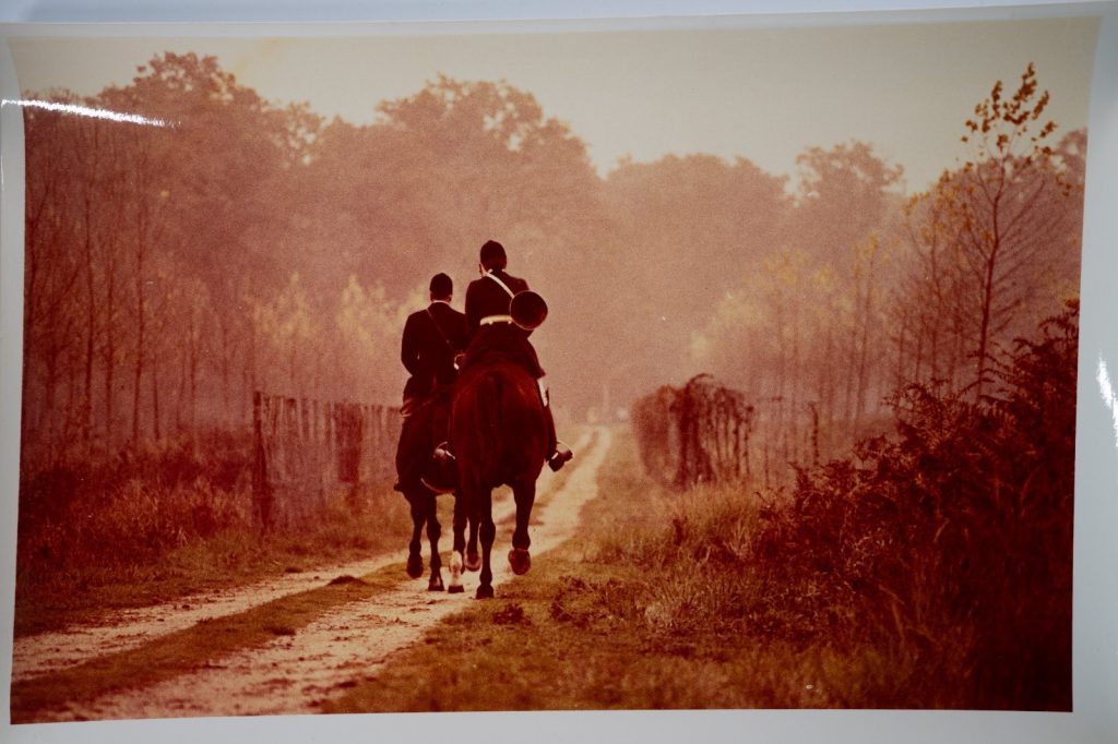 PHOTO Argentique France chasse à courre vénerie cheval 24x30cm 1970