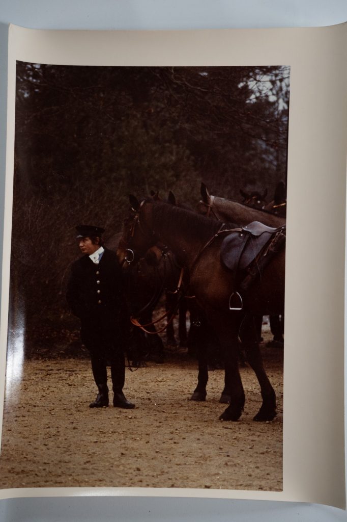PHOTO Argentique France chasse à courre vénerie cheval 14X22cm 1970
