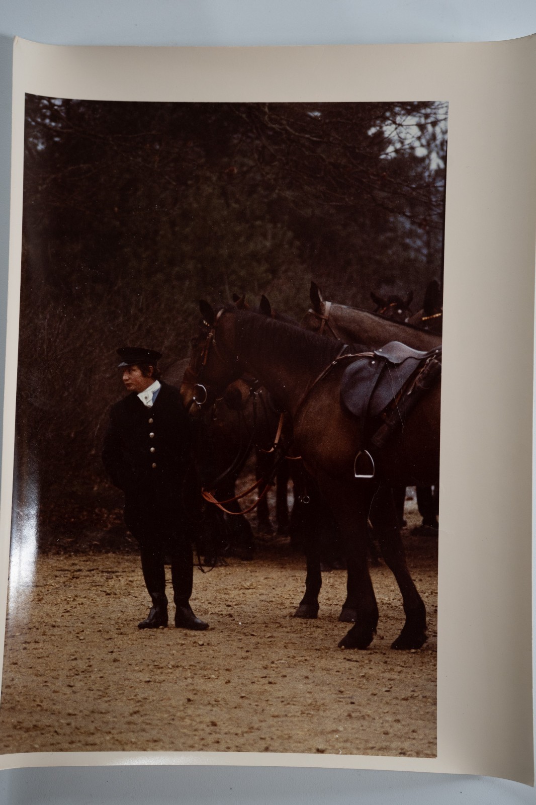 PHOTO Argentique France chasse à courre vénerie cheval 14X22cm 1970