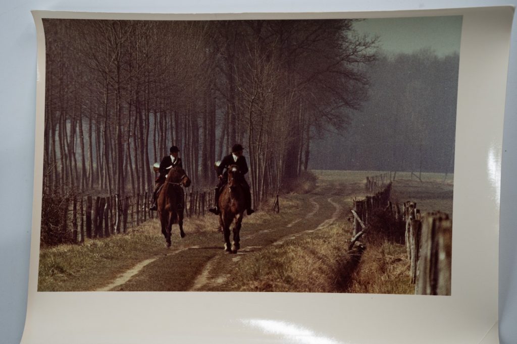 PHOTO Argentique France chasse à courre vénerie cheval 14X22cm 1970