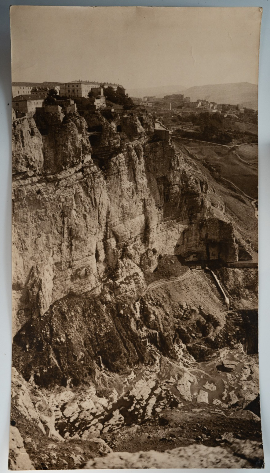 TIRAGE PHOTO ARGENTIQUE 1920 TAMPON SEC PROUHO CONSTANTINE ALGERIE 30X55CM