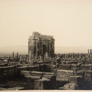 TIRAGE PHOTO Argentique Algérie RUINE DE Timgad 18X24cm 1910