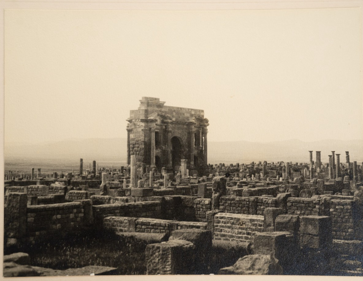 TIRAGE PHOTO Argentique Algérie RUINE DE Timgad 18X24cm 1910