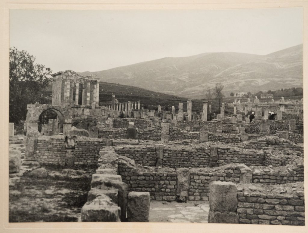 PHOTO Argentique Algérie Djemila theatre site romain 18X24cm 1920