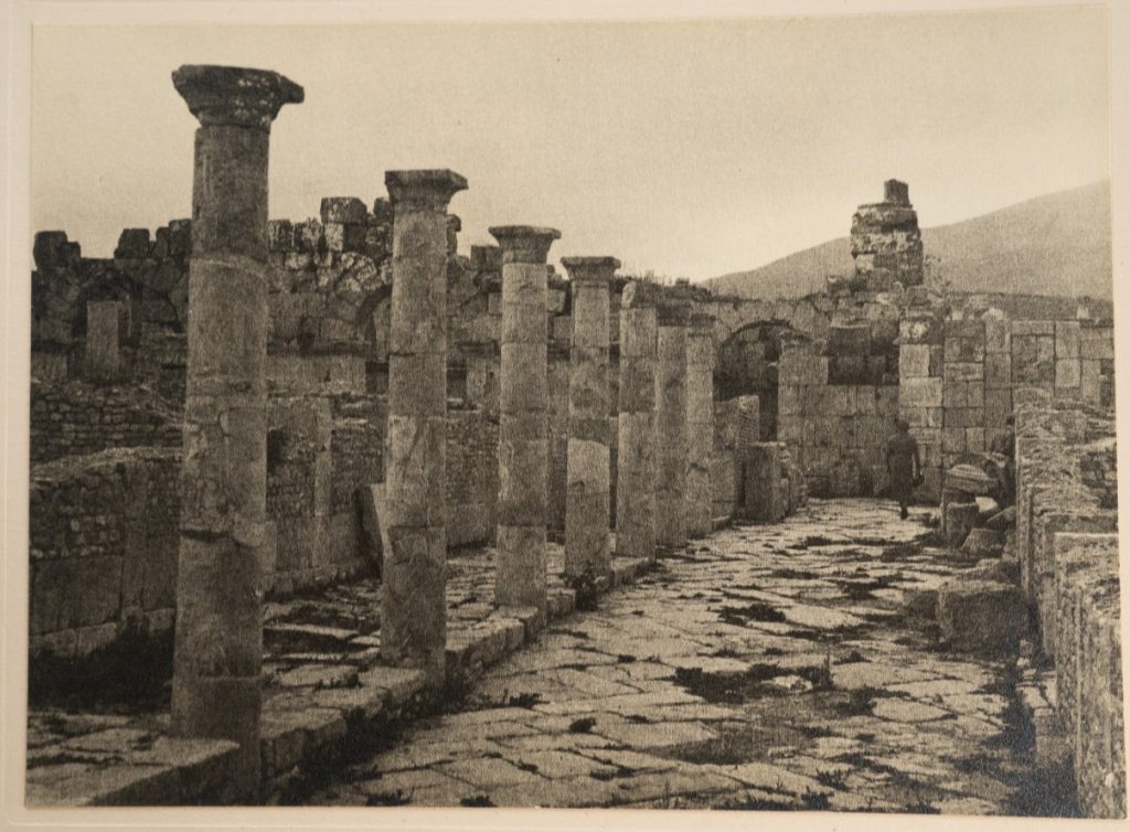 PHOTO Argentique Algérie Djemila theatre site romain  20X25cm 1920