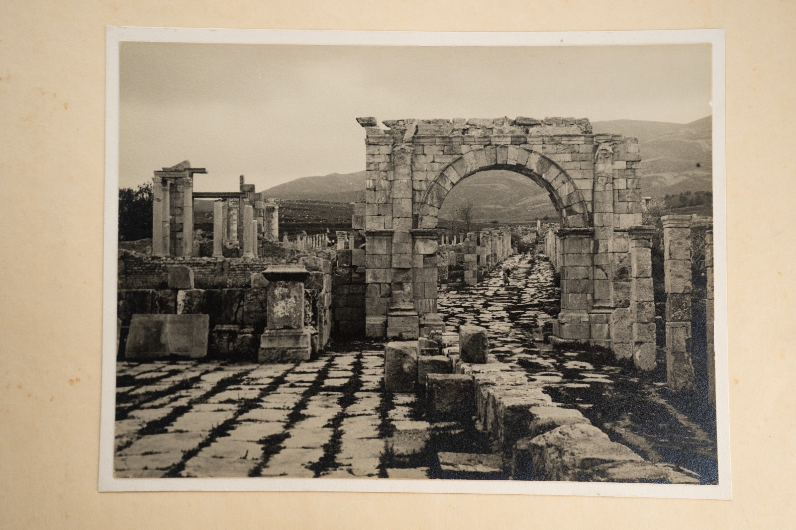 TIRAGE PHOTO Argentique Algérie RUINE DE Timgad 18X24cm 1910