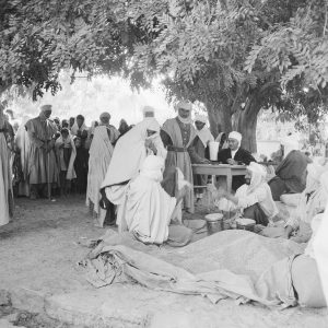 Tirage photo sur papier  argentique marché ALGERIE 1950 40x40cm