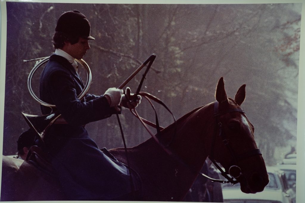 PHOTO Argentique France chasse à courre vénerie cheval 24x30cm 1970