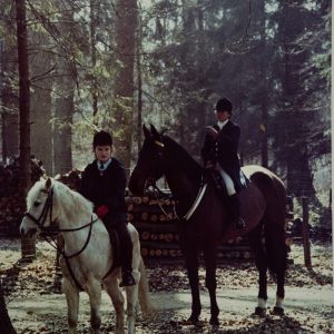 PHOTO Argentique	France	chasse à courre vénerie cheval cor 24x30cm	1970