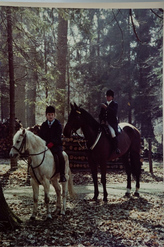 PHOTO Argentique France chasse à courre vénerie cheval cor 24x30cm 1970