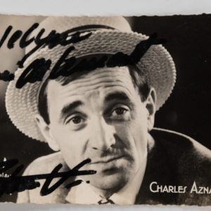 PHOTO RC	France	Carte photo programme dédicacé Charles Aznavour	9X14cm	1960v