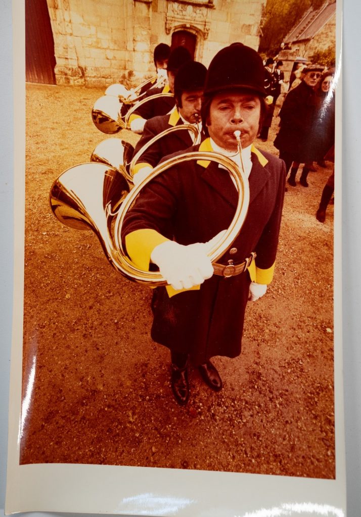 PHOTO Argentique	France	chasse à courre vénerie cheval COR 15x24cm	1970