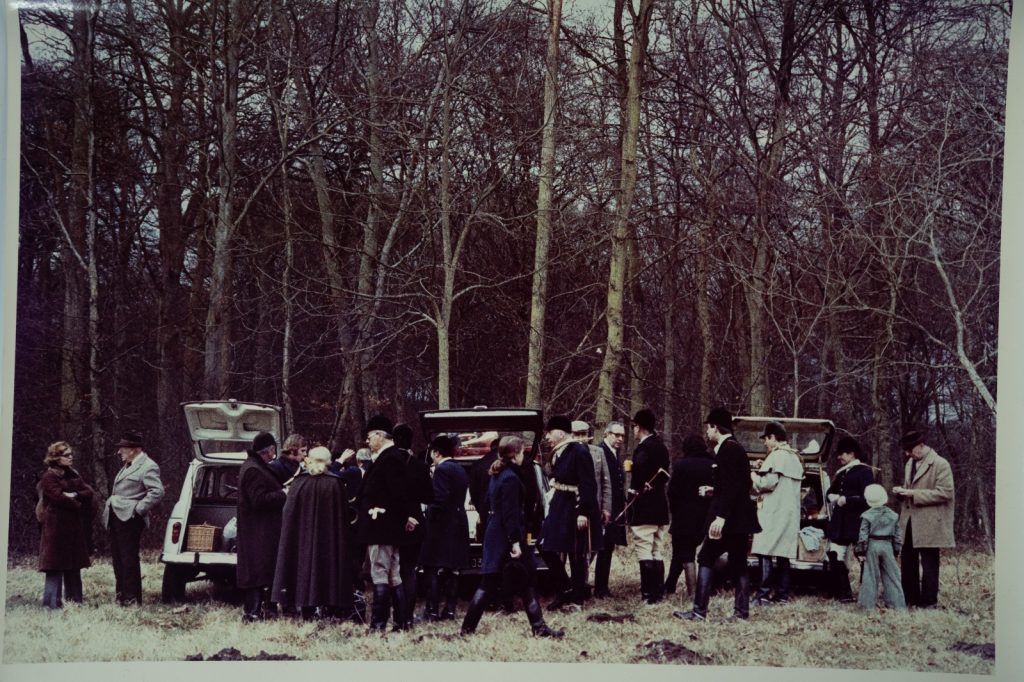 PHOTO Argentique France chasse à courre vénerie cheval cor 24x30cm 1970